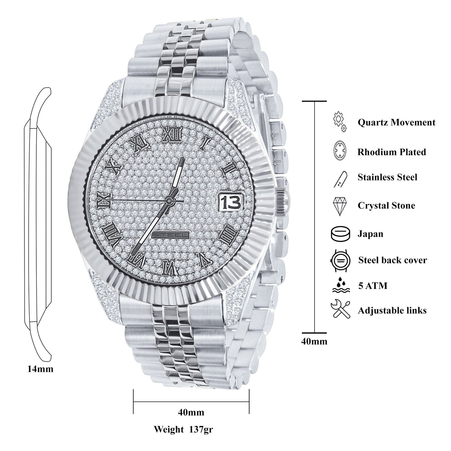 PEART STEEL TIMEPIECE I 530571